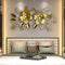 Golden Floral Metal Wall Art