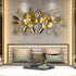 Golden Floral Metal Wall Art