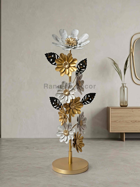 Floral Metal Floor Decor
