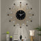 Midnight Gold Sunburst Metal Wall Clock