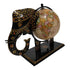 Decorative elephant with globe- black