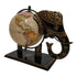 Decorative elephant with globe- black