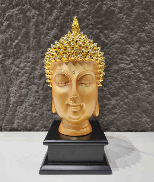 Golden buddha face decorative Artifacts