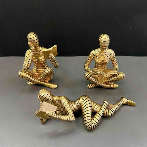 Reading a Book Decorative Artifacts- set of 3