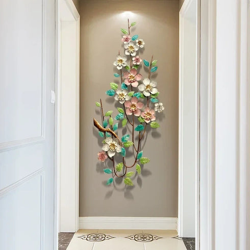 Bunch of flowers metal wall art