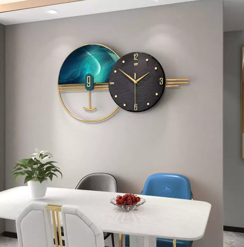 Blue Gradient with black designer wall clock imported