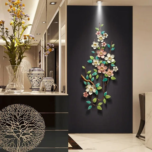 Bunch of flowers metal wall art