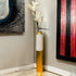 Tall Gold vase with white detail