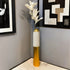 Tall Gold vase with white detail