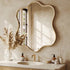 Elegant Scalloped Gold Framed Wall Mirror