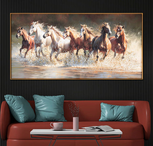 Seven running horse Crystal Painting- Style 3