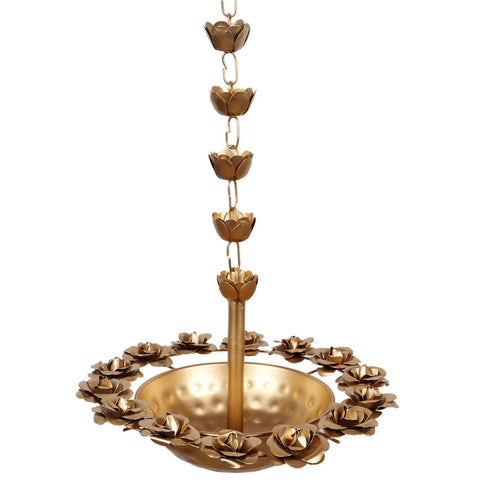 Rose Diya urli with latkan- set of 2