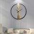 Black ring with golden metal Wall Clock