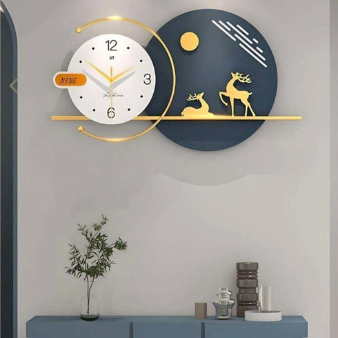 Artistic deer wall clock