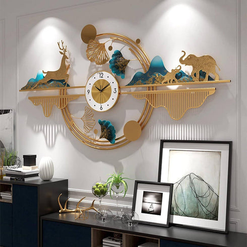 Deer in circular ring Wall Clock