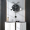 Fancy black and white metal wall clock