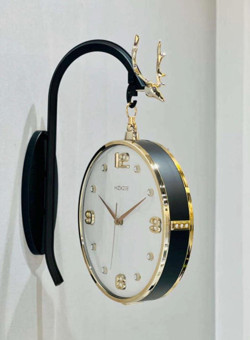 Sleek minimalist Dual Dial Station Clock