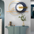 White and blue contemporary wall clock imported