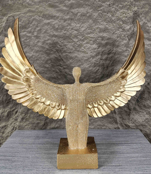 Winged angel statue- Golden