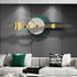Geometric Wall Art in Gold and Green