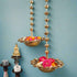 Rose Diya urli with latkan- set of 2