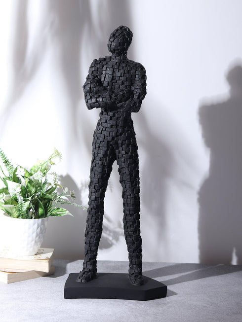 Cubic Thinker Man Statue For Table Decor