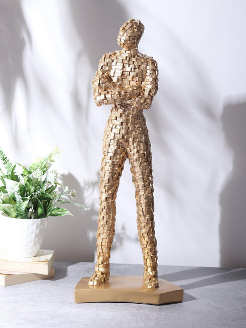 Cubic Thinker Man Statue For Table Decor