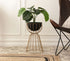 Set of 2- Floor Planter- Black and Gold