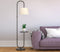 Black Floor lamp with modern shelf
