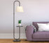 Black Floor lamp with modern shelf