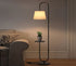 Black Floor lamp with modern shelf