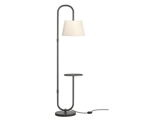 Black Floor lamp with modern shelf