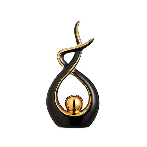 Swirl sculpture- black