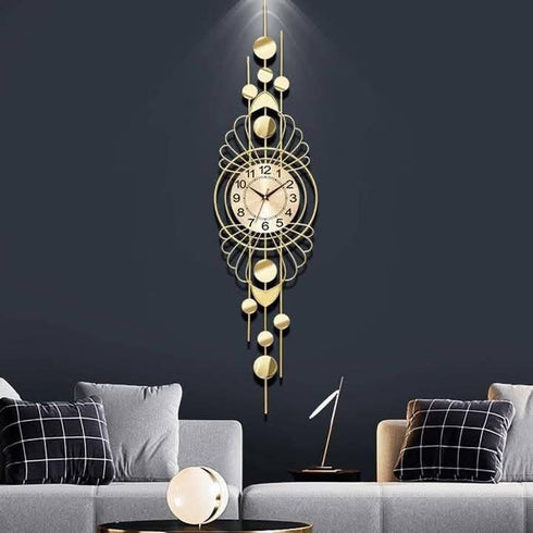 Golden Orbit Designer Wall Clock