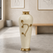 Hammered Metal Vase- Off white
