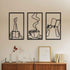 Books and coffee lover laser cut metal wall art- set of 3 frames