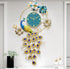 Vertical Peacock Wall Clock