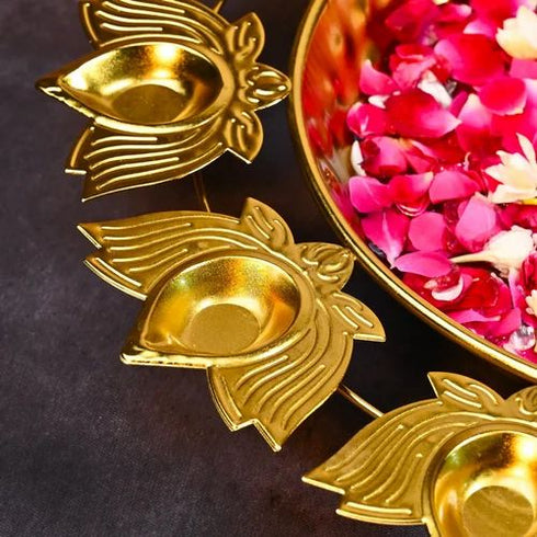 Lotus diya urli- set of 3