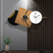 Black, Brown & White Abstract Metal Wall Clock