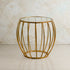 Golden Wire End Table with Glass Top