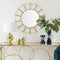 Golden Flower Round Wall Mirror