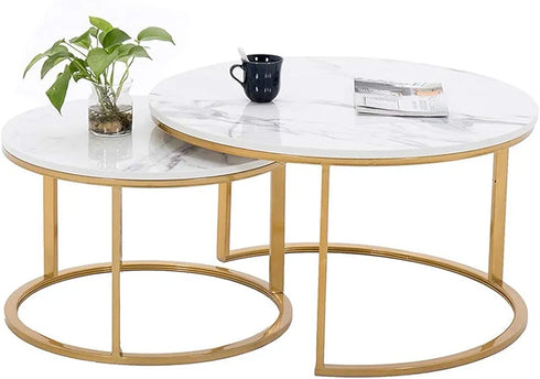 Classic Round Nesting Table- Set of 2