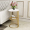 Designer half cage End Table- White marble top