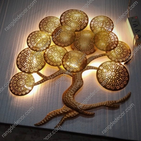 Metal Tree Wall Art with Led