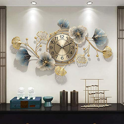 Steam With Leaf Metal Wall Clock