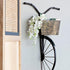 Half Bicycle panel with basket wall art