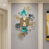 Modern Floral Metal Wall Clock