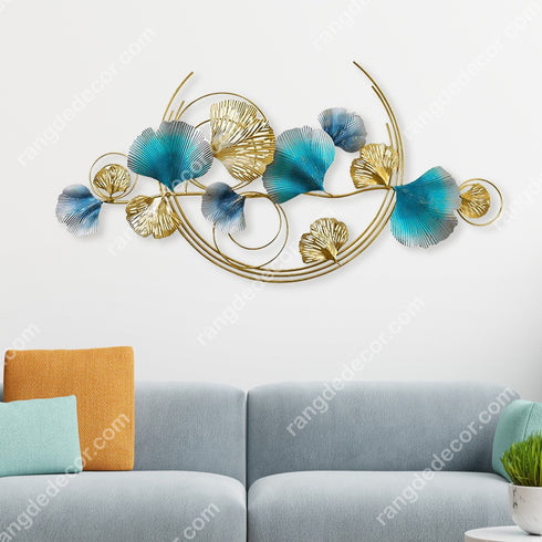 Blue Petals Metal Wall Art
