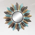Leaf's in multicolor Round Mirror