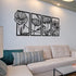Flowers 4 Panel laser cut metal wall art